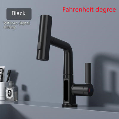 Intelligent Digital Display Faucet Pull-out Basin Faucet Temperature