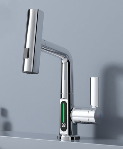 Intelligent Digital Display Faucet Pull-out Basin Faucet Temperature