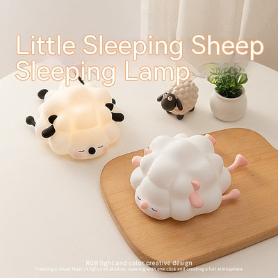 Cute Silicone Night Lights Sheep Cartoon Bedroom Lamp For Children's Room Decor