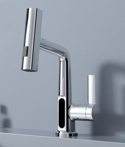 Intelligent Digital Display Faucet Pull-out Basin Faucet Temperature