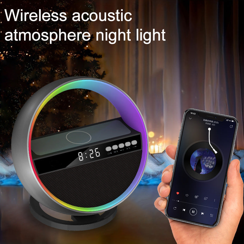 RGB Night Light Wireless Charger Bluetooth Speaker Light Home Decor