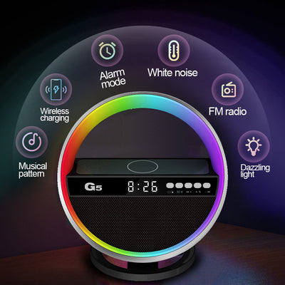 RGB Night Light Wireless Charger Bluetooth Speaker Light Home Decor