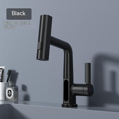 Intelligent Digital Display Faucet Pull-out Basin Faucet Temperature