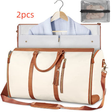 Large Capacity Travel Duffle Bag Women's Handbag Folding Suit Bag